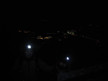Pohled na noční Berchtesgaden.
