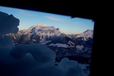 Večrní panorama u Watzmannhausu.