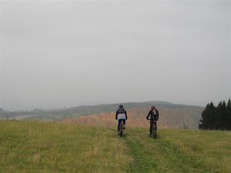 Panorama, těsně před sjezdem.