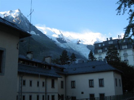 Pohled ze Chamonix.