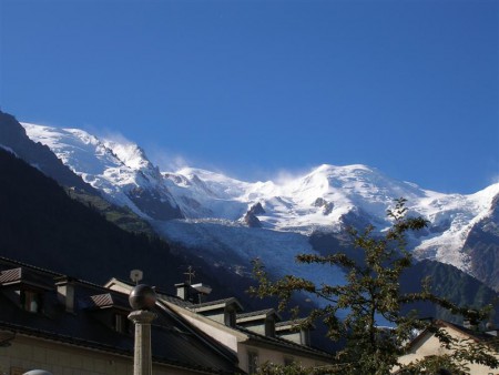 Pohled ze Chamonix.