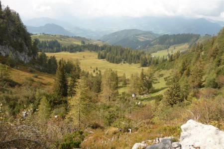 Panorama při sestupu.