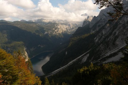 Panorama při sestupu.