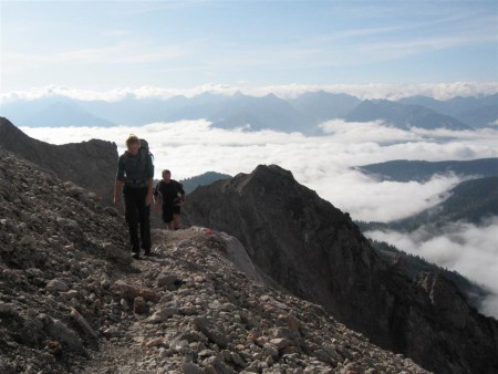 Panorama. Už jsme skoro pod klettersteigem JOHANN.