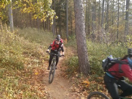 Bikeři v akci.