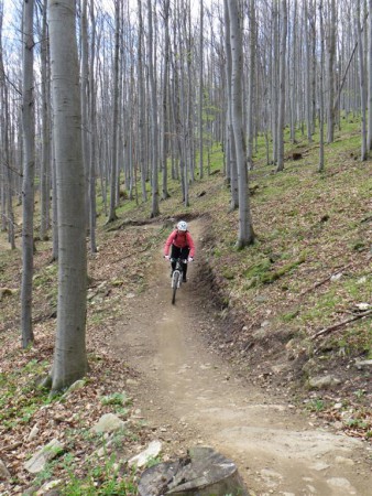 Jitka na začátku Superflow trailu.